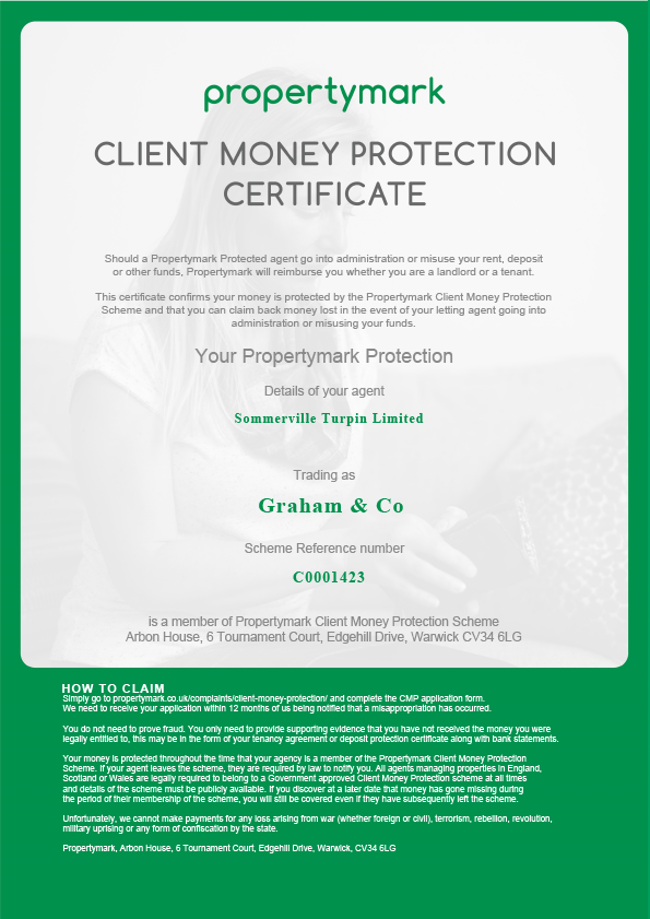 Client Money Protection Security Certificate
